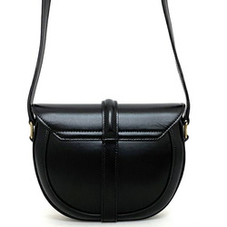 Celine Shoulder Bag Buzas Black Gold 188013BEY.38NO Calf Leather GP CELINE Pochette Flap Turnlock Cowhide Luxury
