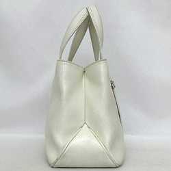 Salvatore Ferragamo Tote Bag White Gancini DU-21 4301 Leather Ladies