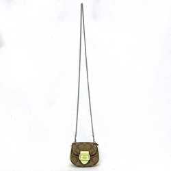 Coach Shoulder Bag Brown Beige Lime Neon Green Morgan Signature PVC Leather GP CJ689 COACH Chain Pochette Women's