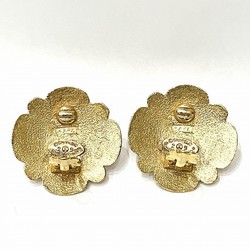 CHANEL Colored Stone Flower Motif Brand Accessories Earrings Ladies