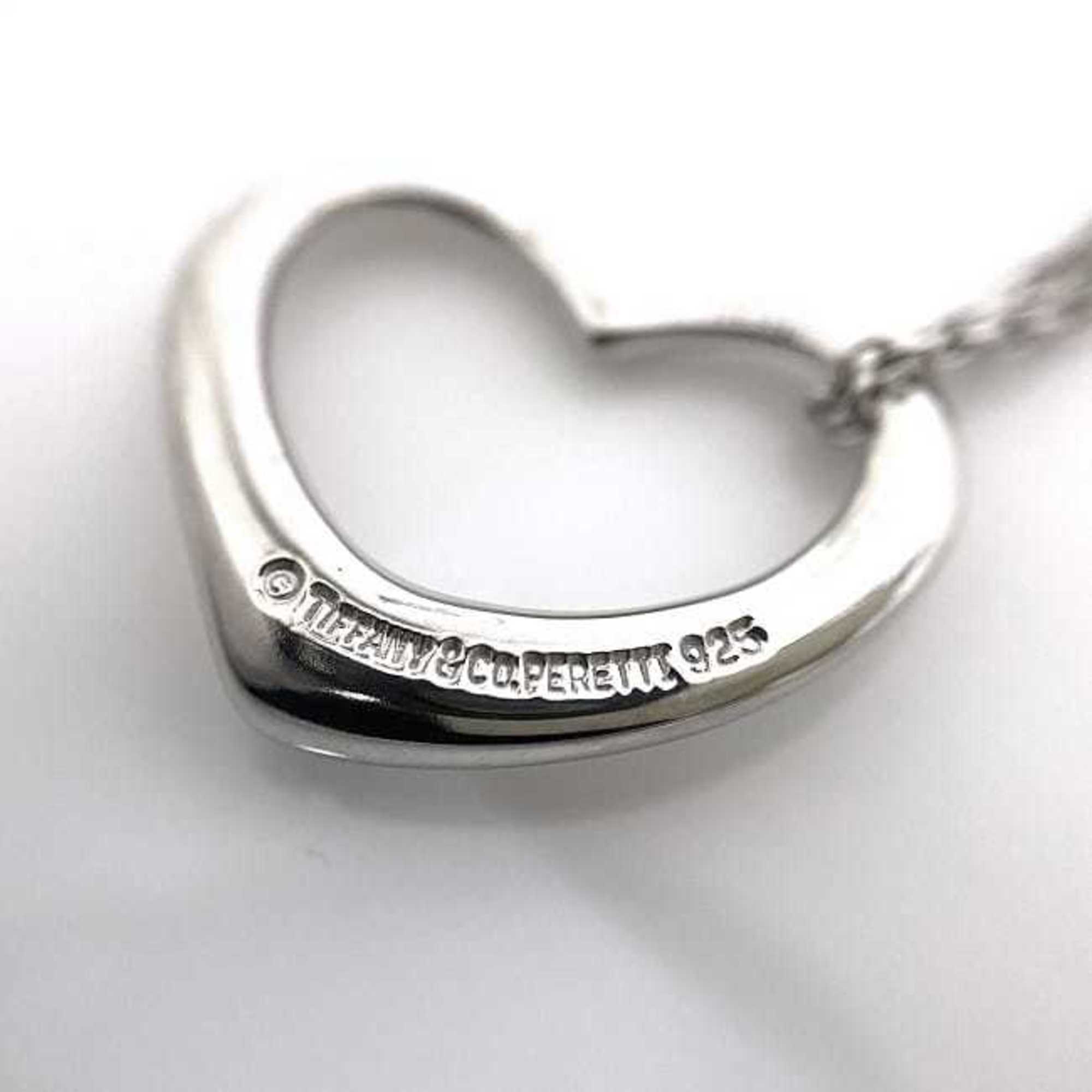 Tiffany Open Heart Necklace Silver Elsa Peretti 22mm 925 TIFFANY&Co. Top Ladies
