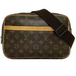 Louis Vuitton Shoulder Bag Reporter PM Brown Beige Monogram M45254 Canvas Tanned Leather SP1025 LOUIS VUITTON