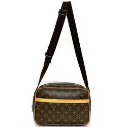 Louis Vuitton Shoulder Bag Reporter PM Brown Beige Monogram M45254 Canvas Tanned Leather SP1025 LOUIS VUITTON