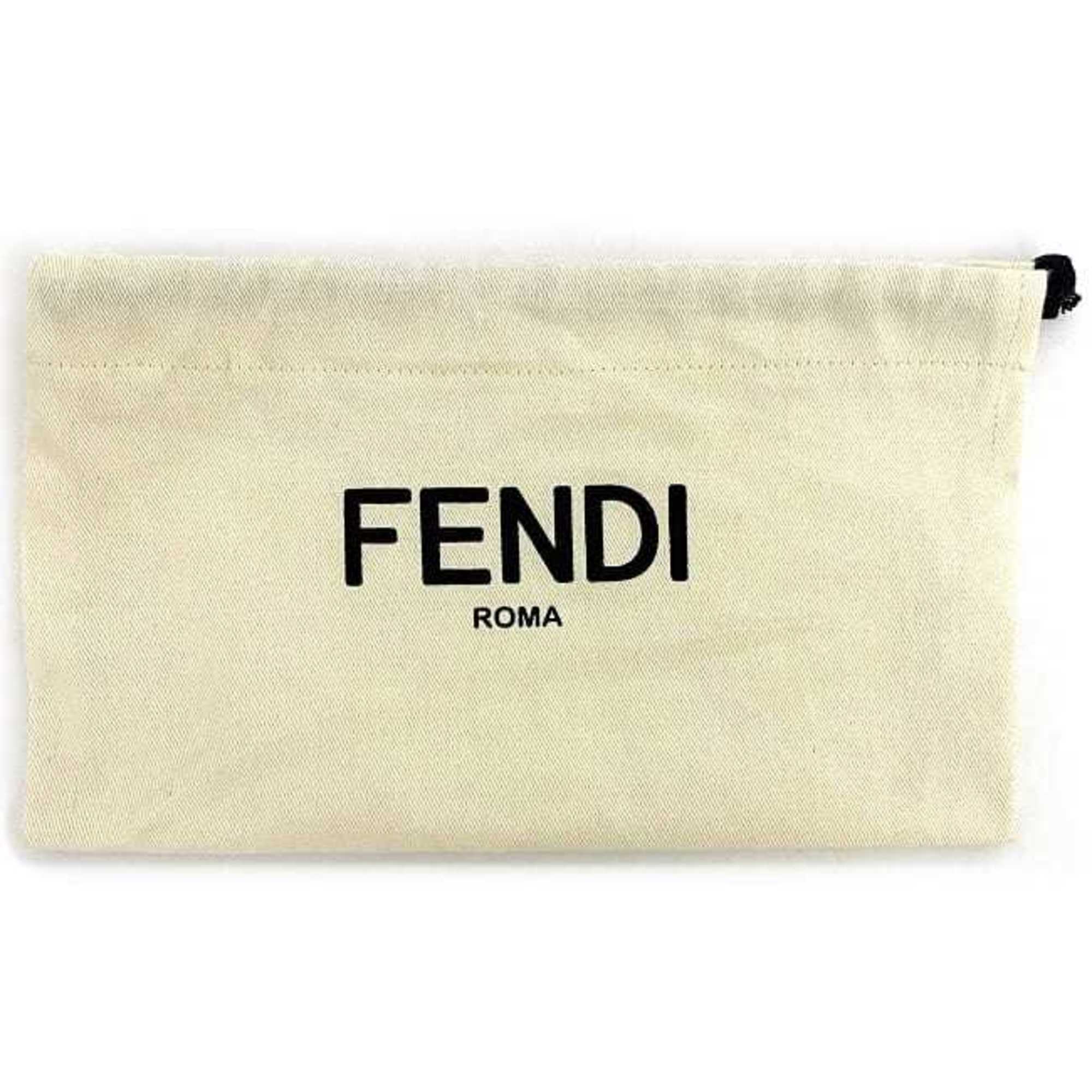 Fendi Bifold Long Wallet Blue Light Gold Toujours 8M0306 Leather GP FENDI Flap