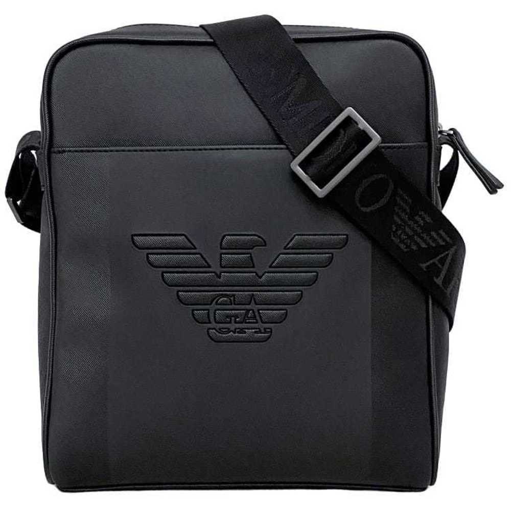 Emporio Armani Shoulder Bag Black Eagle Y4M155 YFE6J 81072 PVC Leather ...