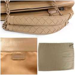 Bottega Veneta Tote Bag Pink Beige Intrecciato Chain Leather BOTTEGA VENETA Handbag Ladies Soft