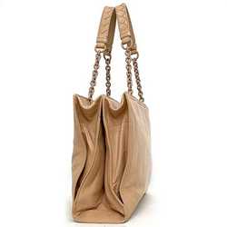 Bottega Veneta Tote Bag Pink Beige Intrecciato Chain Leather BOTTEGA VENETA Handbag Ladies Soft