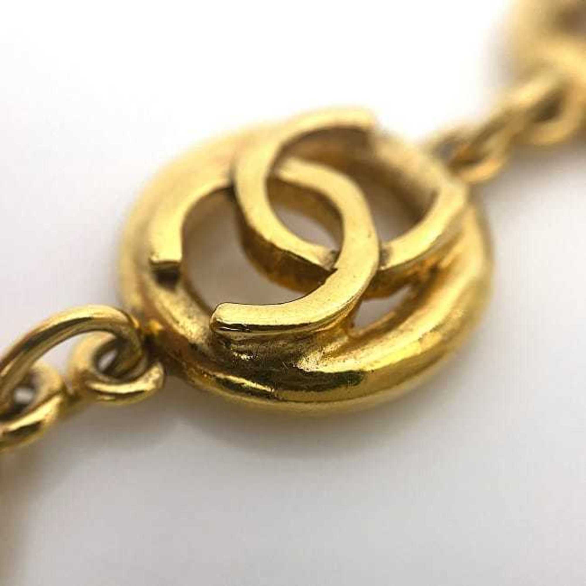 CHANEL Bracelet Gold Coco Mark GP Accessory Chain Women's Round