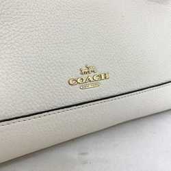 Coach 2way bag white gold 1959 tote shoulder handbag leather COACH ladies