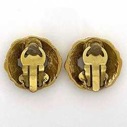 CHANEL earrings gold heremark GP 2 3 accessory clip ladies beautiful