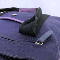 LOEWE Tote Bag Purple Anagram Canvas Leather Ladies Compact