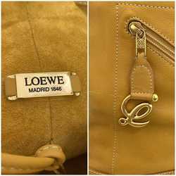 LOEWE Duffle Bag Camel Gold Anagram Leather GP Bucket Ladies