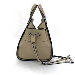 LOEWE Shoulder Bag Hammock Beige 314.30.V07 Calf Leather Handbag Anagram Ladies