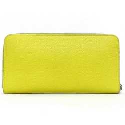 LOEWE Round Long Wallet Yellow Bordeaux Anagram Leather Ladies