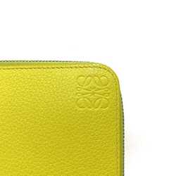 LOEWE Round Long Wallet Yellow Bordeaux Anagram Leather Ladies