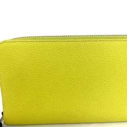 LOEWE Round Long Wallet Yellow Bordeaux Anagram Leather Ladies