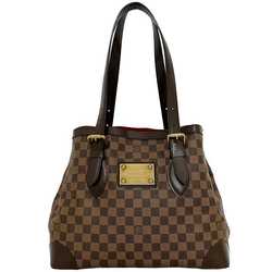 Louis Vuitton Tote Bag Hampstead GM Brown Gold Damier Ebene N51203 Canvas Leather TH0095 LOUIS VUITTON