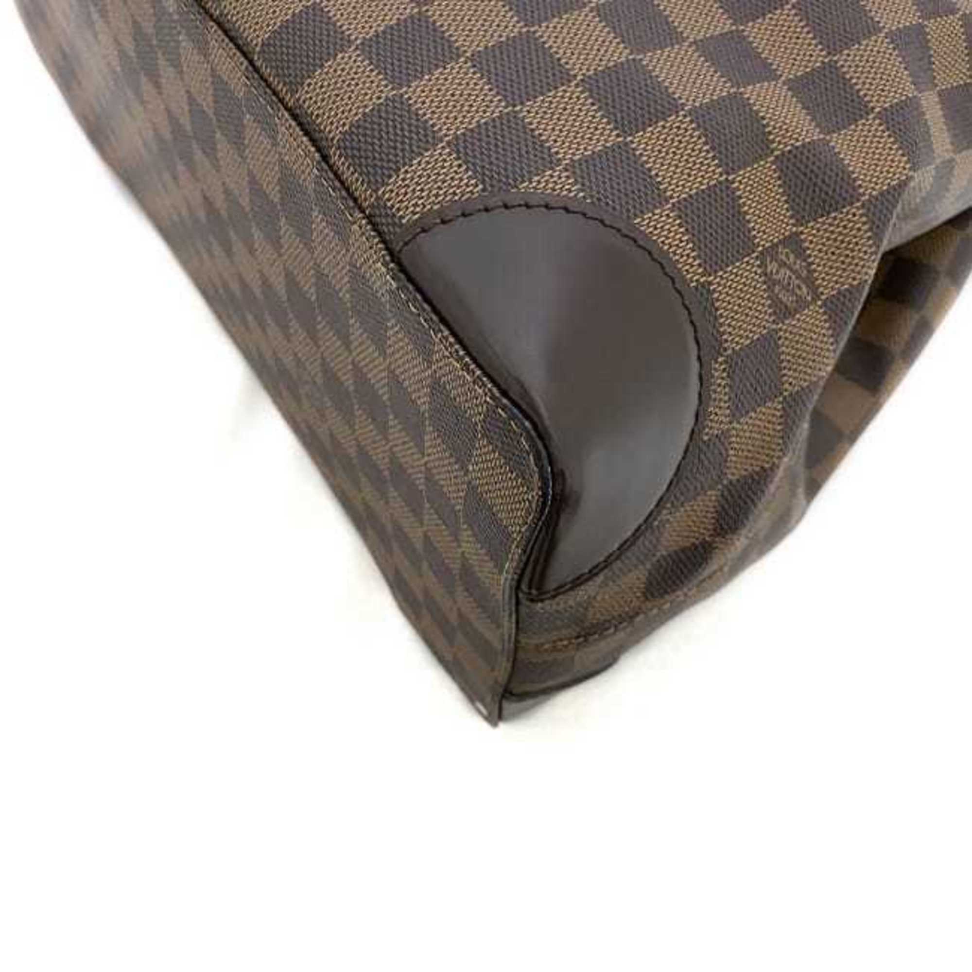 Louis Vuitton Tote Bag Hampstead GM Brown Gold Damier Ebene N51203 Canvas Leather TH0095 LOUIS VUITTON