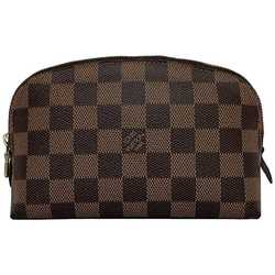 Louis Vuitton Pouch Pochette Tick Brown Gold Damier Ebene N47516 Canvas SR5115 LOUIS VUITTON