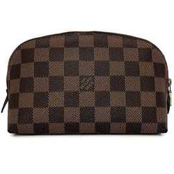 Louis Vuitton Pouch Pochette Tick Brown Gold Damier Ebene N47516 Canvas SR5115 LOUIS VUITTON