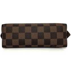 Louis Vuitton Pouch Pochette Tick Brown Gold Damier Ebene N47516 Canvas SR5115 LOUIS VUITTON