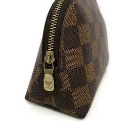 Louis Vuitton Pouch Pochette Tick Brown Gold Damier Ebene N47516 Canvas SR5115 LOUIS VUITTON