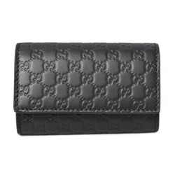 Gucci Key Case Keychain GUCCI 6 Rows Micro Guccisima 150402 BMJ1N 1000 Unisex Black Outlet