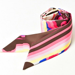 Hermes Twilly Scarf Muffler HERMES Silk Twill BRIDES de GALA Pink Multi