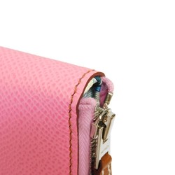 Hermes HERMES Long Wallet Azap Silk-in Pink Round Zipper Patisserie Française Vaux Epson Barenia U Engraved Women's