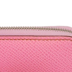Hermes HERMES Long Wallet Azap Silk-in Pink Round Zipper Patisserie Française Vaux Epson Barenia U Engraved Women's
