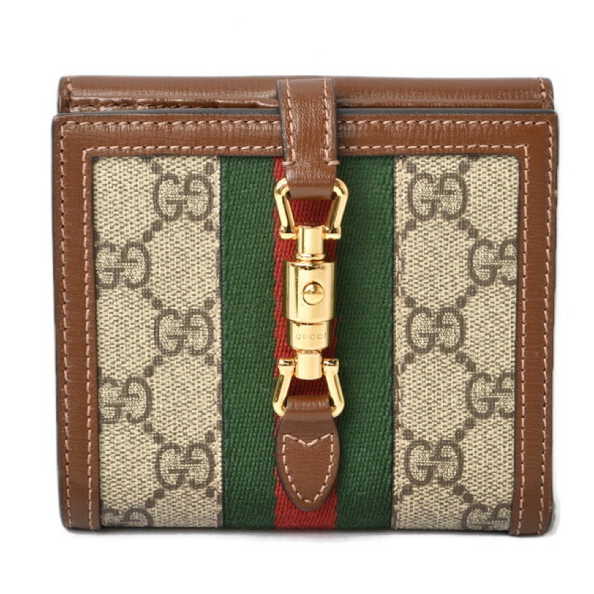 Gucci wallet bi-fold GUCCI fold Jackie GG beige brown 658550 HUHHG 8565