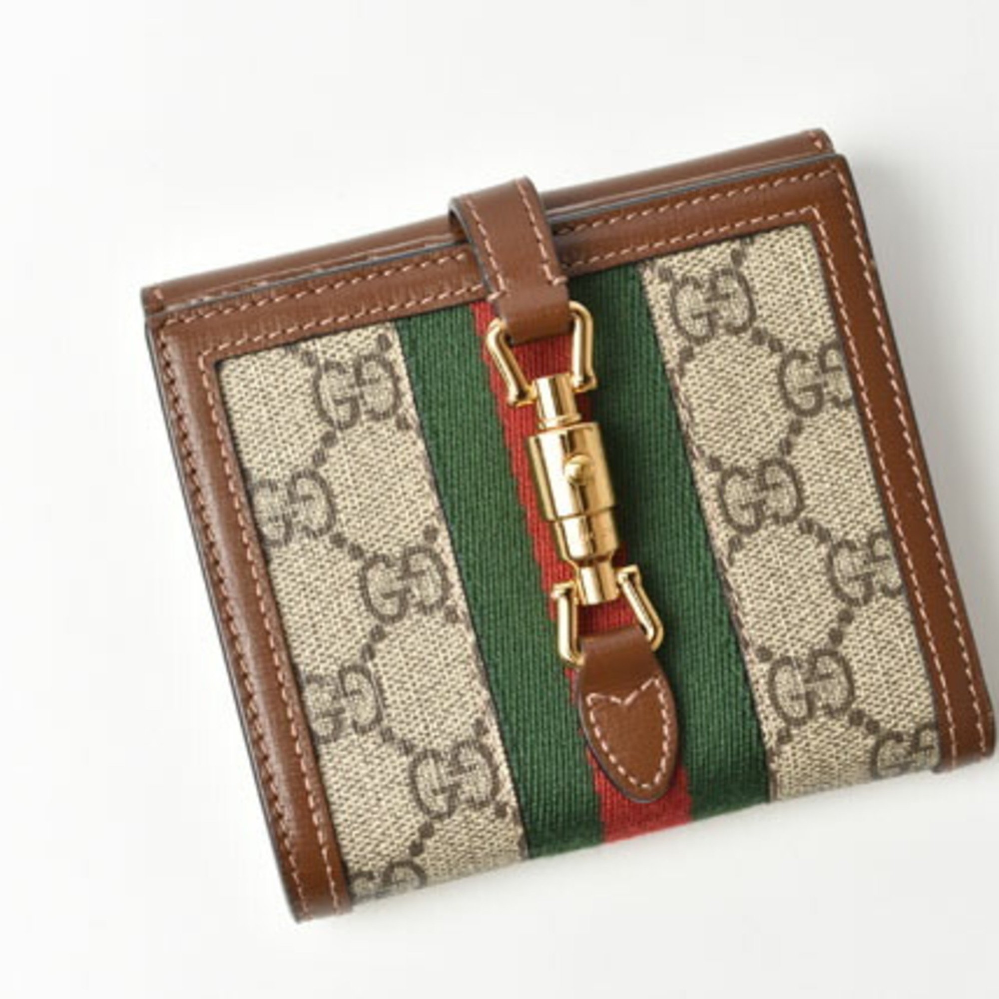 Gucci wallet bi-fold GUCCI fold Jackie GG beige brown 658550 HUHHG 8565