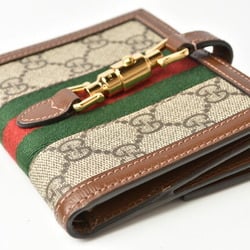 Gucci wallet bi-fold GUCCI fold Jackie GG beige brown 658550 HUHHG 8565