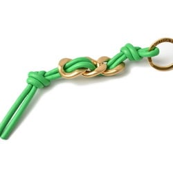 Bottega Veneta Keyring Keychain BOTTEGA VENETA Nappa Green Matte Gold 666884 Outlet