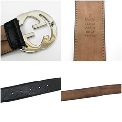 Gucci Guccisima Interlocking G GG belt black 114984 Total length 128 cm Waist 108-118 GUCCI Men's