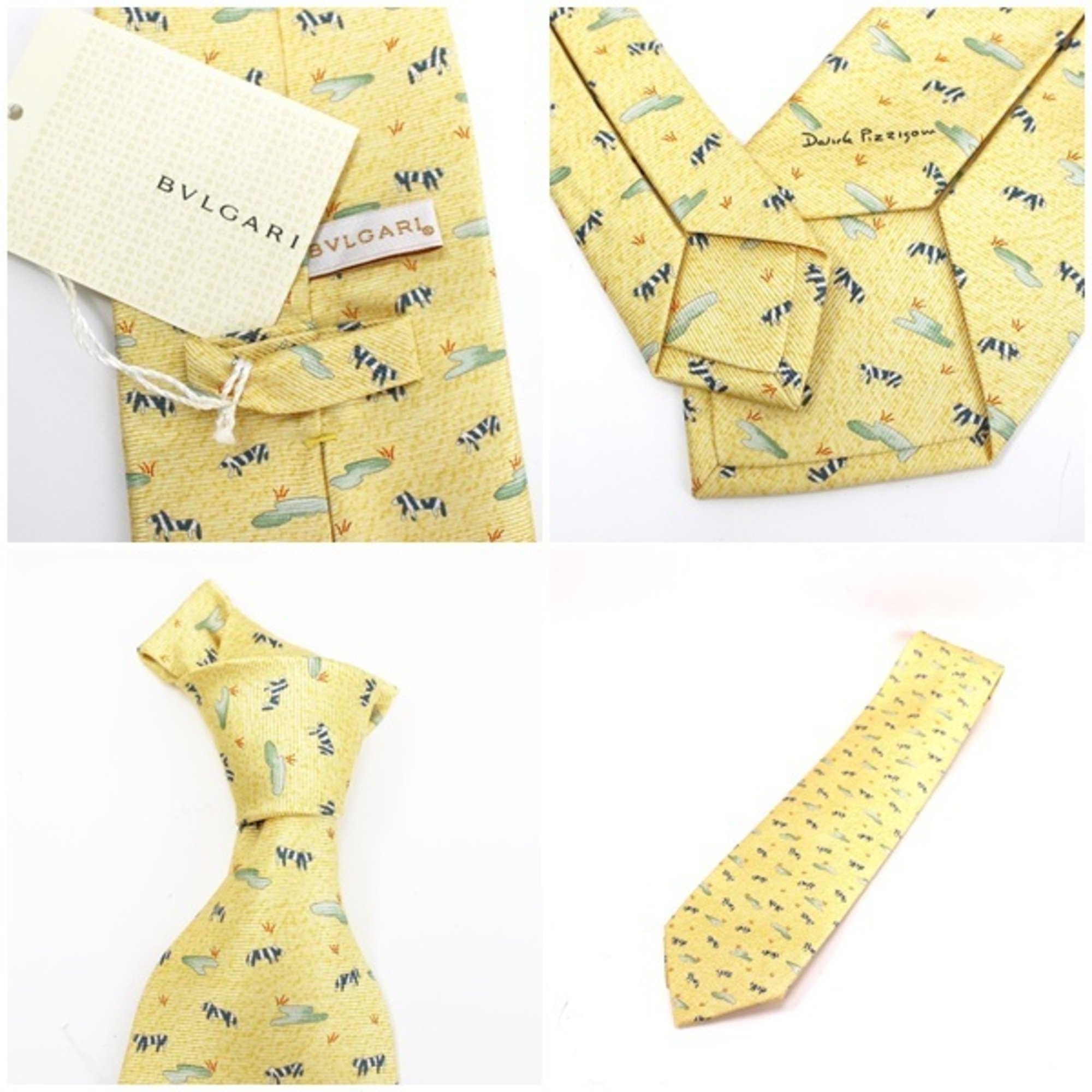 BVLGARI Silk Necktie | Men's Sette Pieguet Sevenfold