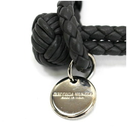 Bottega Veneta Intrecciato Bracelet 2 Rows Leather Gray BOTTEGA VENETA Women's