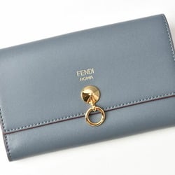 Fendi Wallet Medium FENDI Folding BY THE WAY Calf Leather Blue 8M0383