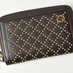 Gucci Coin Case Card Diamante Limited Edition GUCCI Wallet Purse Dark Brown 337689