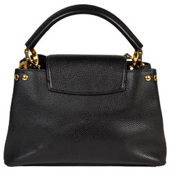 LOUIS VUITTON Capucines PM Shoulder Bag Handbag Noir Black Taurillon Leather Studs