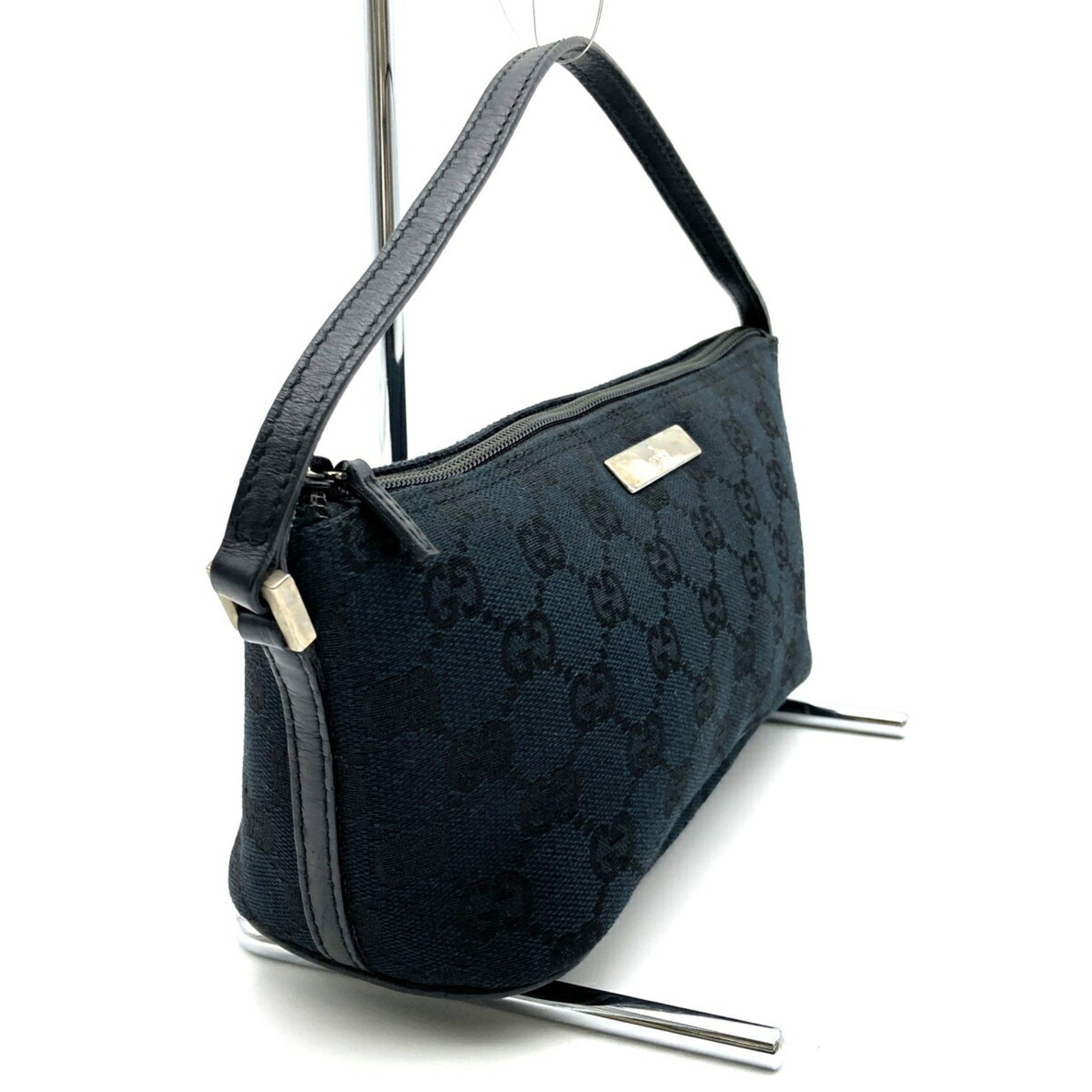 GUCCI Gucci GG pattern handbag accessory pouch mini bag black ladies fashion 039 1108 USED