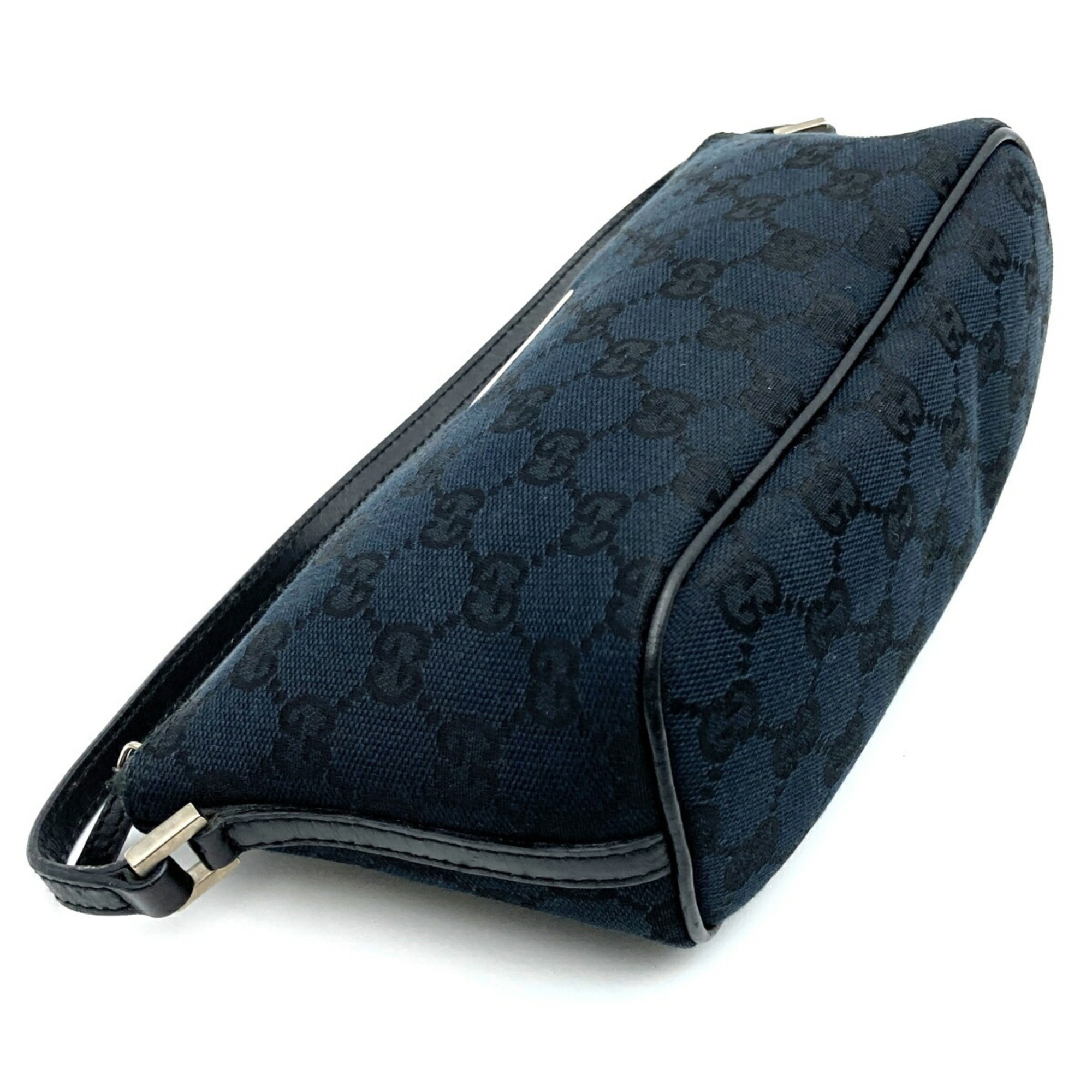 GUCCI Gucci GG pattern handbag accessory pouch mini bag black ladies fashion 039 1108 USED