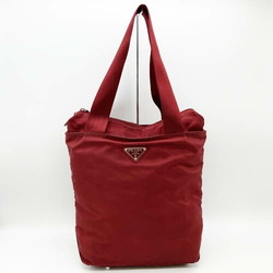 PRADA Prada tote bag shoulder nylon triangle logo red ladies men's fashion USED