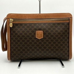CELINE Macadam pattern clutch bag second pouch brown PVC ladies fashion vintage M91 USED