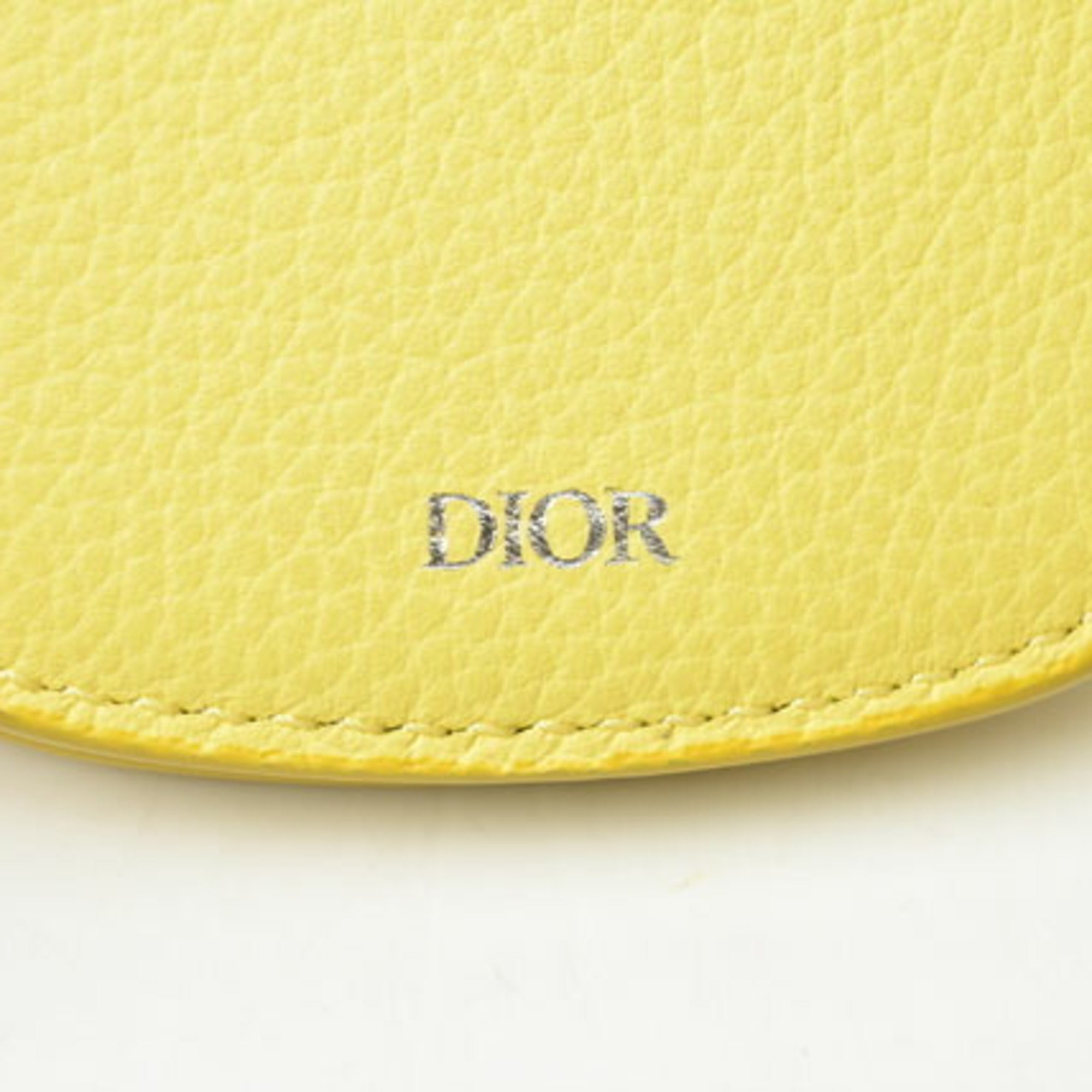 Christian Dior Dior Card Case Coin Wallet Saddle Bag Motif Yellow 2SDKH144YMJ