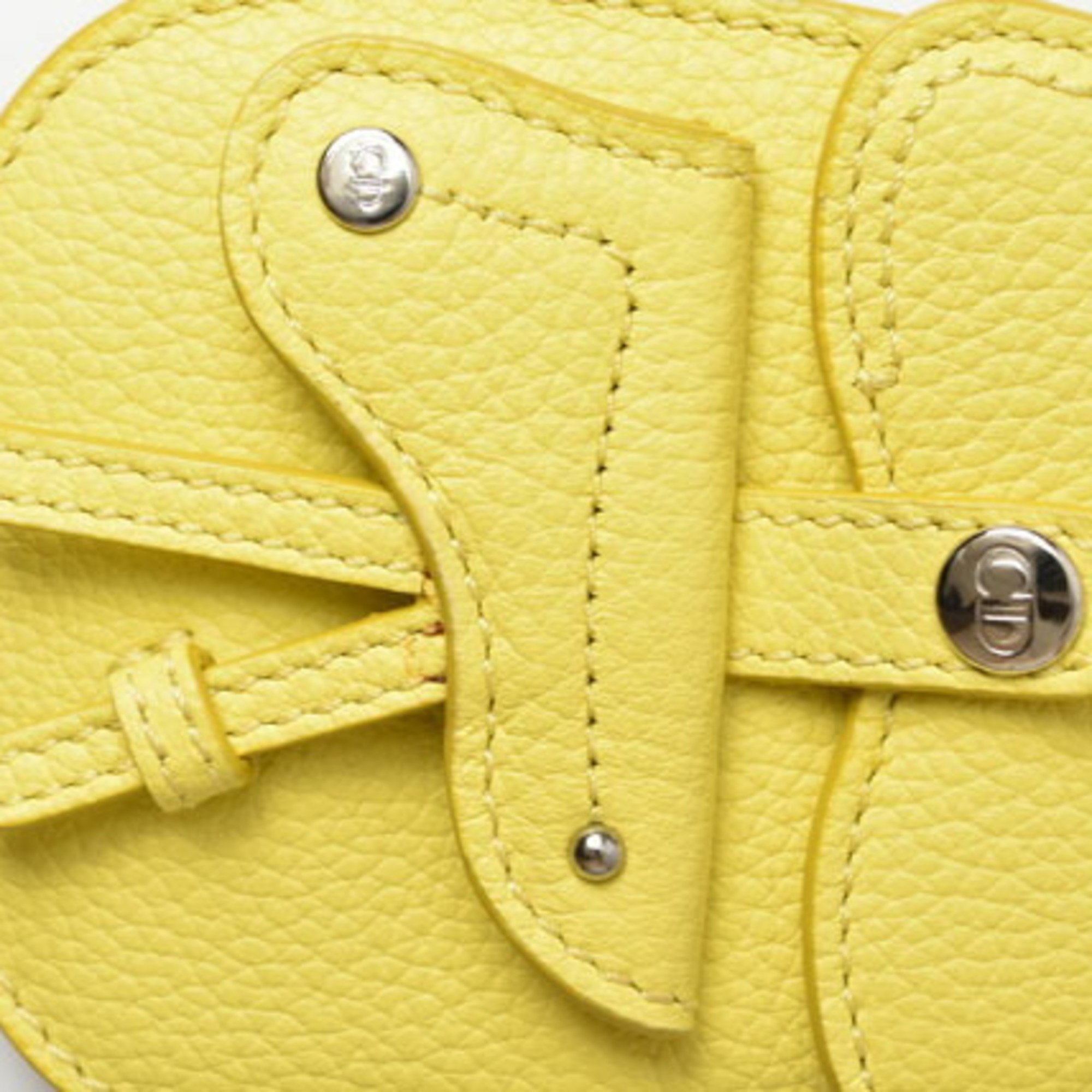 Christian Dior Dior Card Case Coin Wallet Saddle Bag Motif Yellow 2SDKH144YMJ