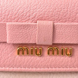Miu Miu Miu Wallet miumiu Long 5M1109 MADRAS Goatskin ROSA GEMMA Rose Pink