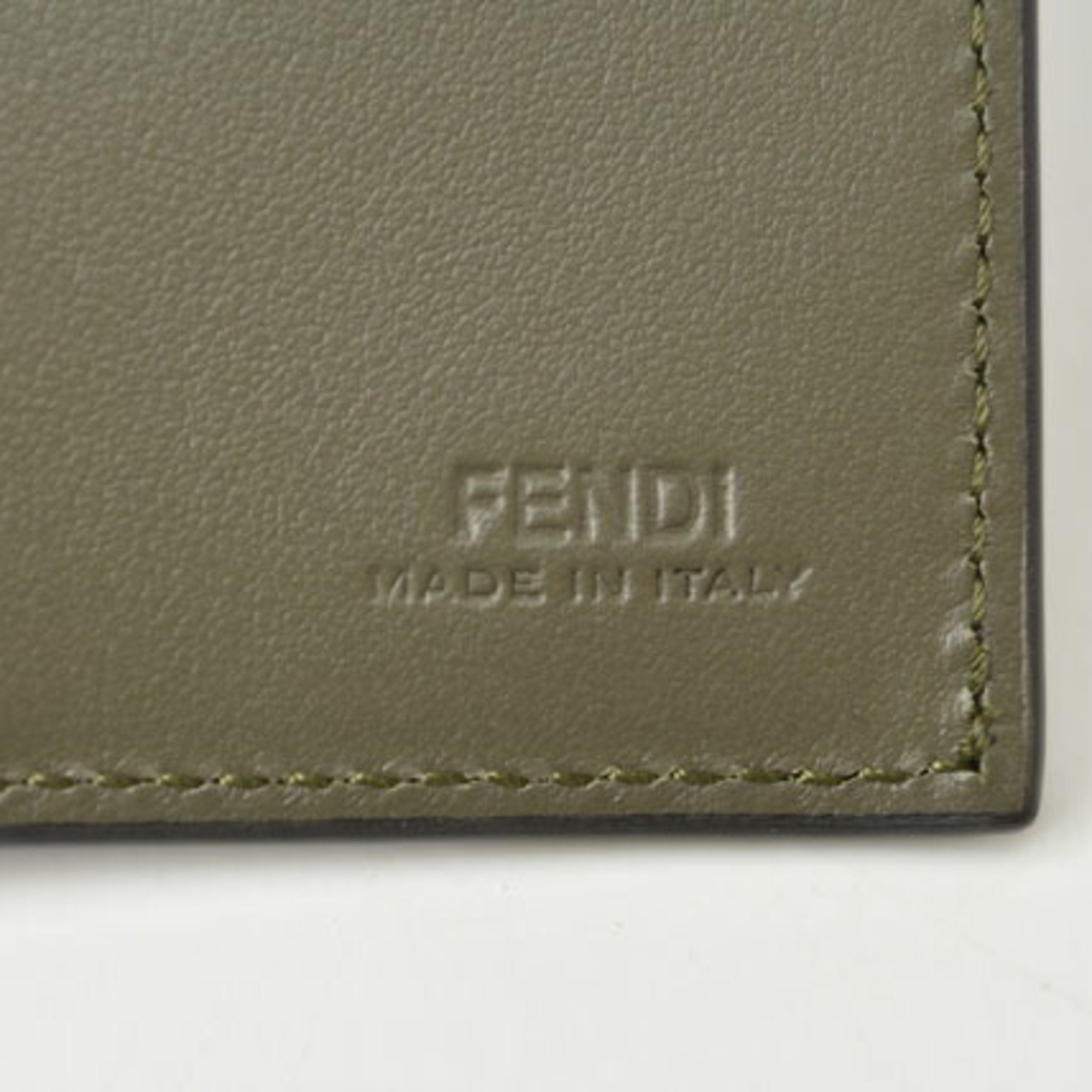 Fendi wallet FENDI bifold F is IS 8M0387 A18B F14QC leather ASPARAGO gray
