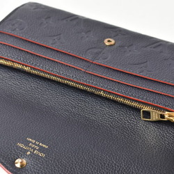 Louis Vuitton Wallet LOUIS VUITTON M62125 Monogram Empreinte Portefeuille Sarah Marine Rouge