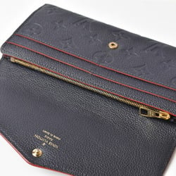 Louis Vuitton Wallet LOUIS VUITTON M62125 Monogram Empreinte Portefeuille Sarah Marine Rouge